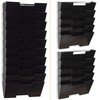 Wallniture Lisbon 10-Tier Wall Mounted File Holder and Desk Organizer,