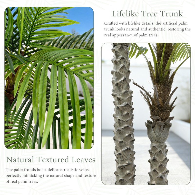8FT UV Resistant Faux Palm Tree for Outdoor Indoor 2