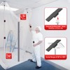 12FT Dust Barrier Poles 4 Pack withCarry Bag, Stainless Steel