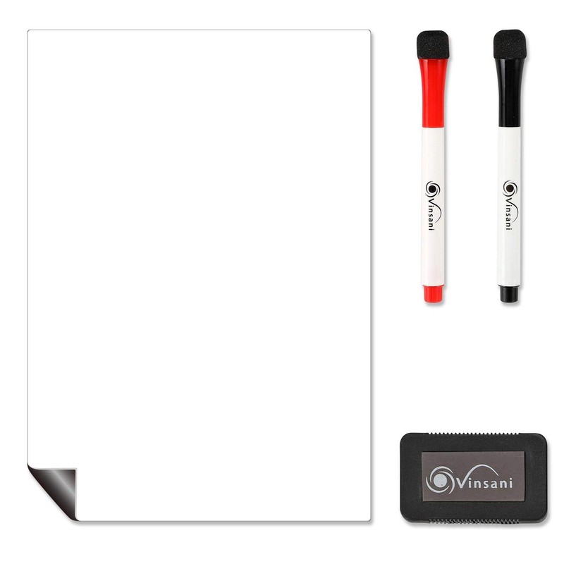 Vinsani Whiteboard A4 Size - Make Notes, Lists, Memos, Menus.