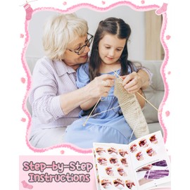 Katech Knitting Kit for Beginners Adults, 4 Pcs Socks Yarn for Knitting Kit with Step by Step Instruction and Knitting Needles, Knitting Starter Kit for Beginners Learn to Knit Socks Gift