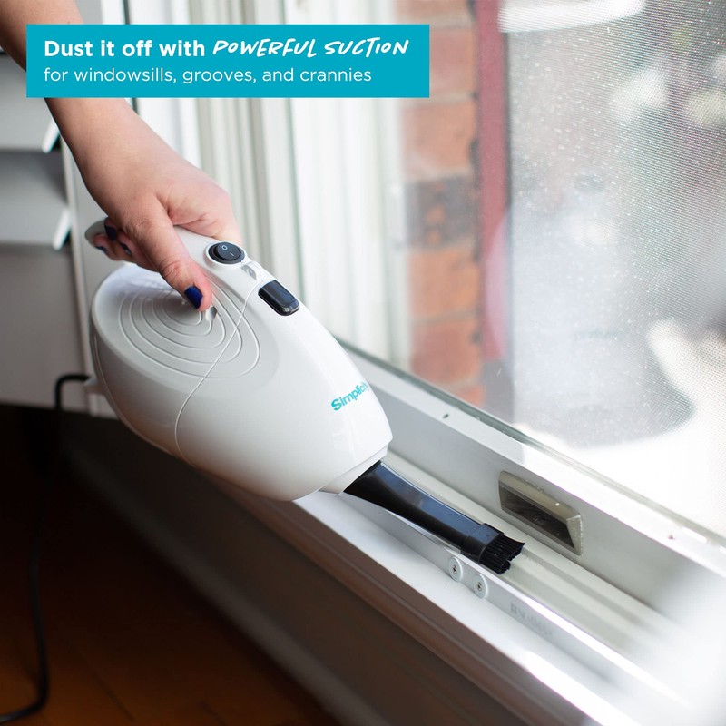 Simplicity Vacuums Flash Mini Handheld Vacuum with Attachments, Powerful Corded