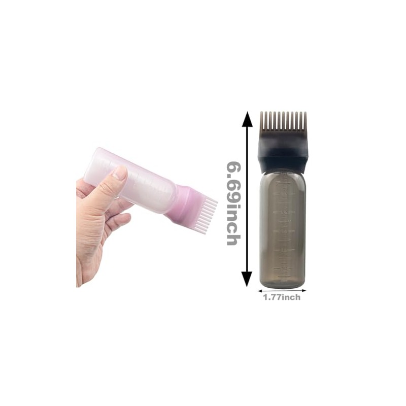 4-Pack Root Comb Applicator Bottles - 6oz (2 Pink +