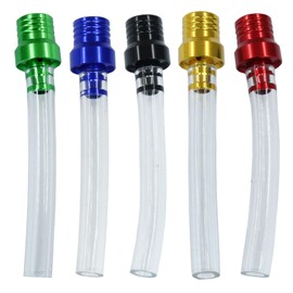 Zorveiio 5 Pack Motorcycle Gas Cap, Two-way Breather Tube Vent Hose, Vent Tube for Dirt Bike Pit Bike ATV All Off-road Motorcycles(5 Colors Mixed)