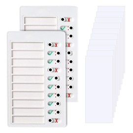 Siliget 2 Pcs Chore Chart Memo Boards, Portable to Do List Checklist Board with 10 Papers, Daily Schedule Chore Chart for Kids, Detachable Routine Chart to Do List Board for Planner Schedule Remind