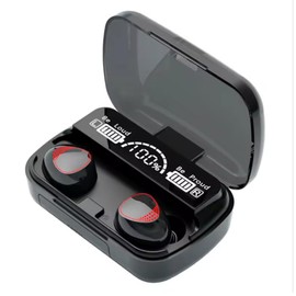 VIVIDUS Wireless Earbuds M10, Earphones with Wireless Charging Case, IPX8 Waterproof, 9D Stereo Noise Cancelation, 180 Hours Playtime, Touch Control, Voice Assistance, LED Display, Black