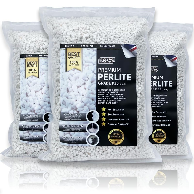UKGrow Essential Perlite 2L: Horticultural Excellence in Medium Granules for