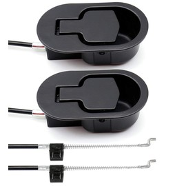 ttmagic 2Pcs Metal Recliner Handle Replacement Parts with Cable, Universal Sofa Chair Couch Release Lever Pull Handle, Fits Ashley and Most Recliner Sofa Brand, Exposed Cable Length 4.9"