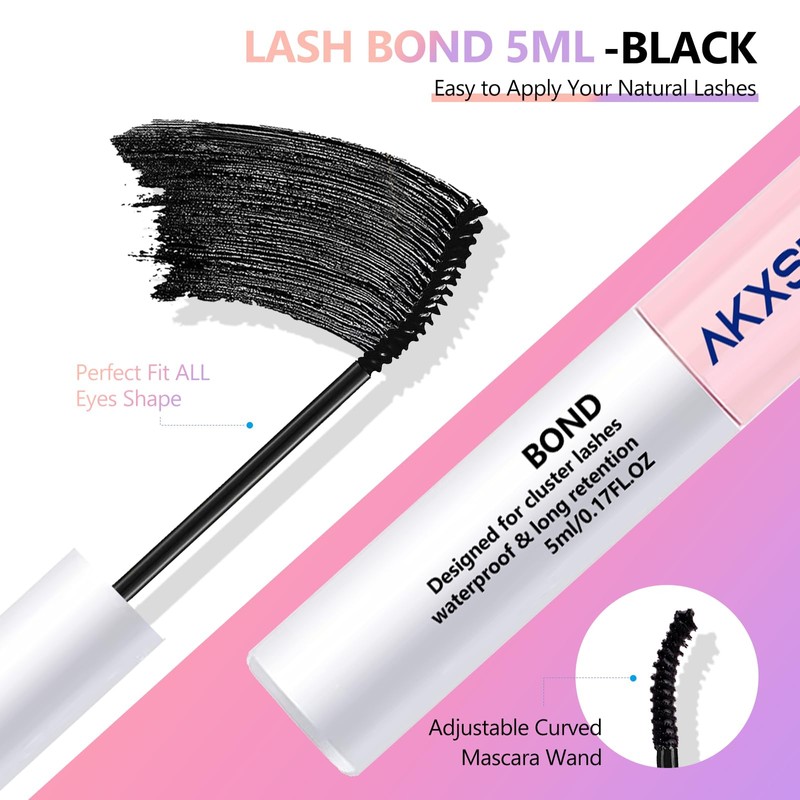 AKXSINKA Lash Bond and Seal Lash Glue, Lash Cluster Glue