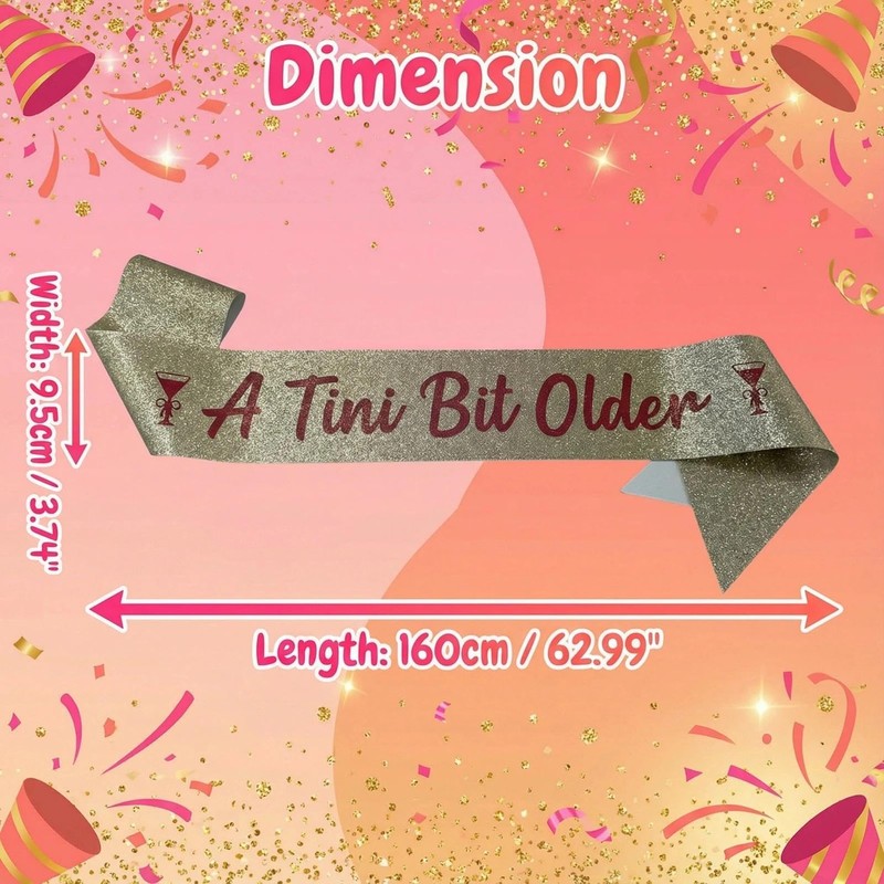 VEAGINS 1 Piece Birthday Sash For Women, A Tini Bit