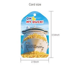Dinggaogao 50 Pcs Ducking Game Cards, Cruising Rubber Duck Tags for Ducks, 50 Rubber Bands, 2.13 x 3.54 Inches for Cruise Ship (Cruise Tags)
