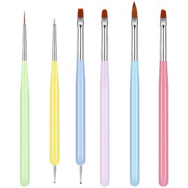 Nail Art Brush Set with Gel Polish Design Pen, Nail Extension and Builder Gel Brush, Liner and Dotting Tools for Salon-Quality Art at Home - Ideal Christmas Gift.