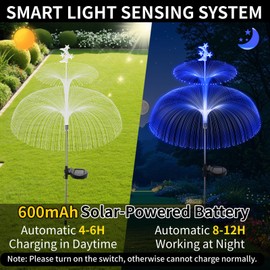 Solar Garden Lights Outdoor Solar Lights Waterproof Jellyfish & Star 7 Color Changing Solar Flower Lights for Garden Decor, Yard, Patio, Lawn, Pool, Party, Wedding, Gifts for Women/Mothers (3 packs)