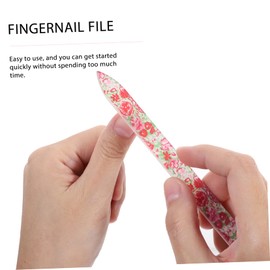 FRCOLOR 10pcs Lightweight Professional Glass Nail File Portable Fingernail Tools Random Patterns for Easy Nail Trimming and Shaping Anywhere