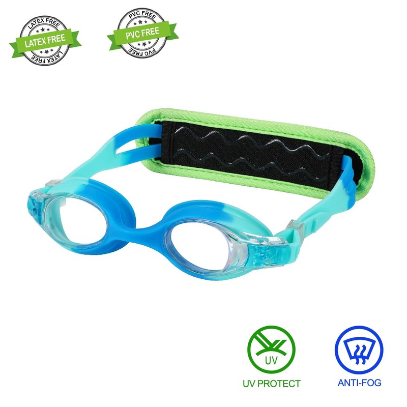 RUIGAO Toddler Swim Goggles Age 2-5, Toddler Goggles No Hair