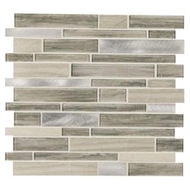 Tenedos Ocotillo Blend Glass Stone Metal Mosaic Tile 12x12 Mesh-Mounted Multi-Surface for Kitchen Backsplash Bathroom Shower Accent Wall (5 Sheets, 4mm)