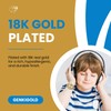 Genkigold Gold Diamond Watch for Teen Boys - 43mm Roman