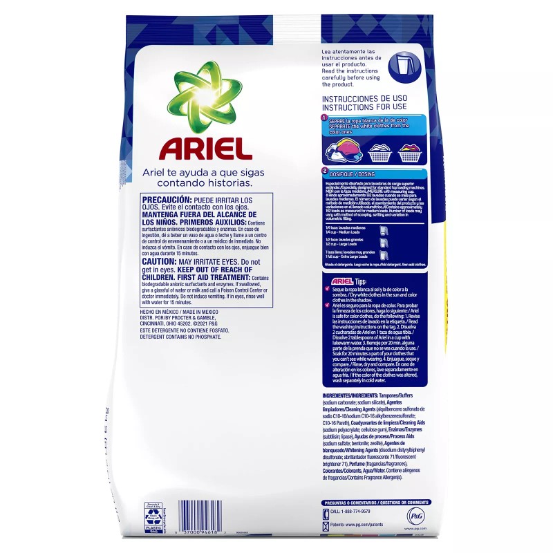 Ariel Concentrated Powder Laundry Detergent 211 Ounce Color Safe Stain