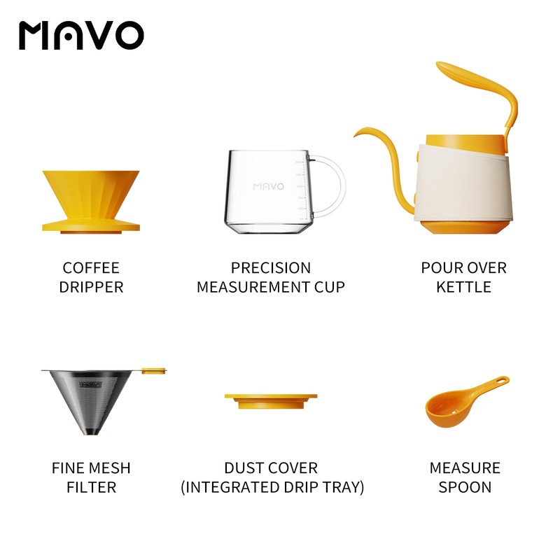 Pour Over Coffee Maker Set, Pour Over Kettle, Coffee Dripper,