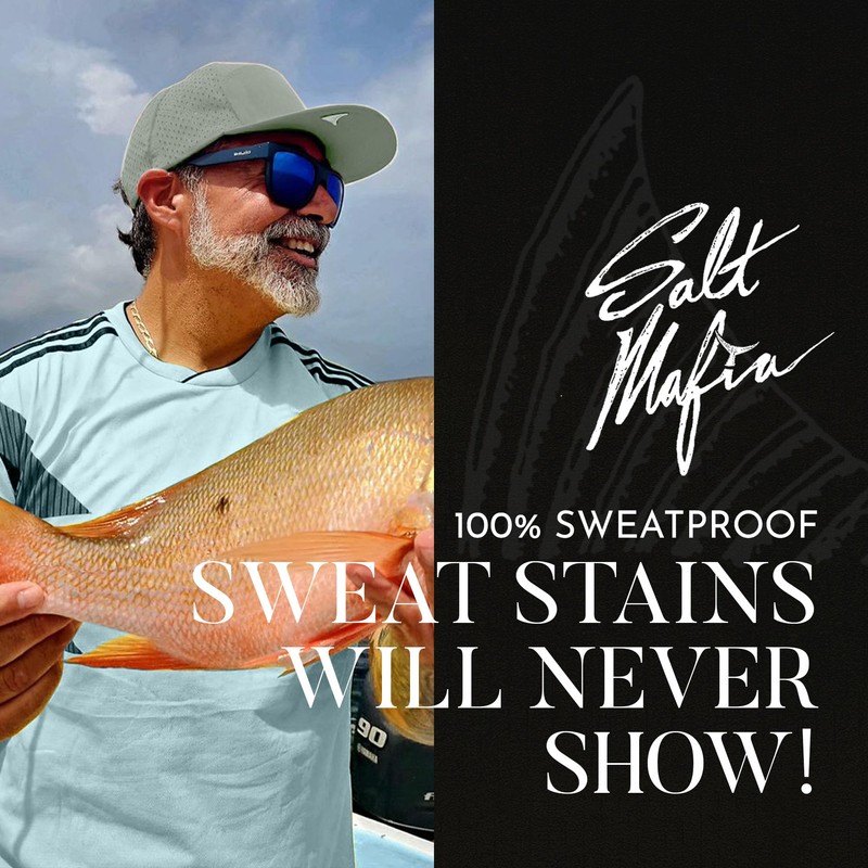 Salt Mafia 6-Panel Curved Brim Water-Resistant Performance Snap Back Hat,