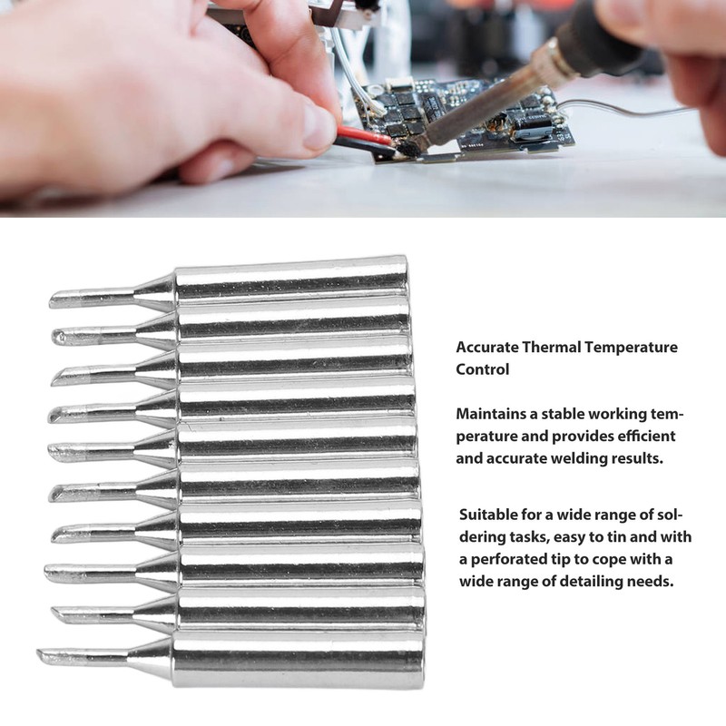 10PCS Set Solder Iron Welding Tips Accurate Multifunctional Thermal Solder