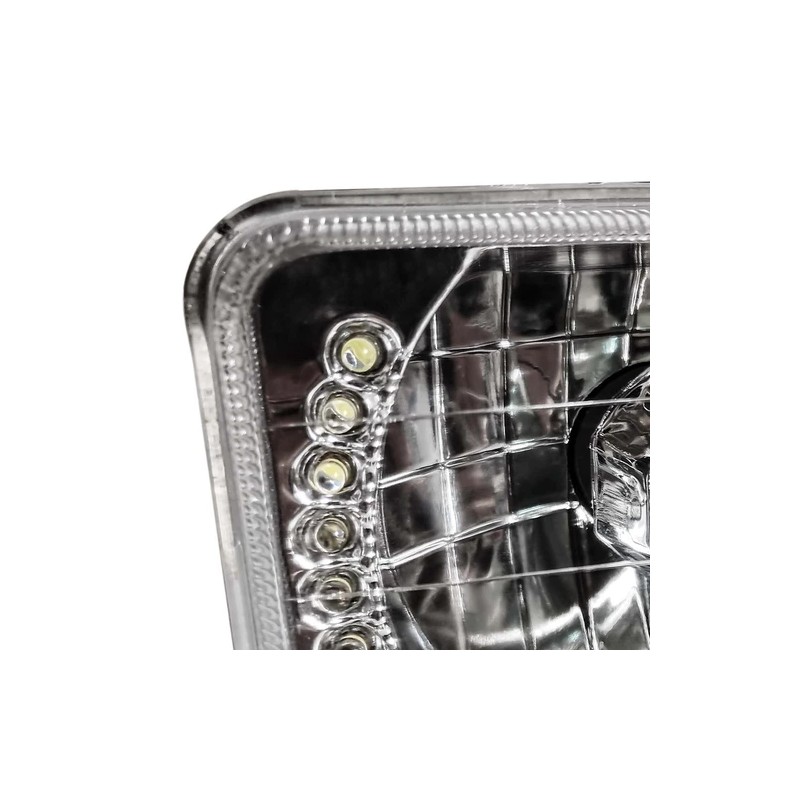 YLT Auto 4PCS 4x6" inch Square LED Headlights Cold White