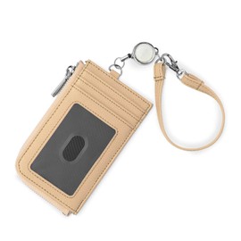 bp-7001 Reel Pass Case, Women's, Men's, Commuter Purse, Small Wallet, Mini Wallet, Reel Strap, Coin Purse, Coin Purse, Small, beige