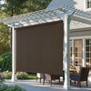 AOSKY Outdoor Roller Shades，Cordless Patio Shades Roll Up Outdoor Blinds，Roller