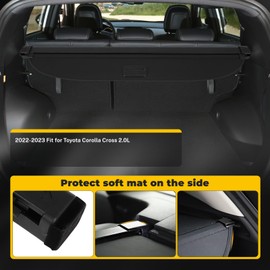 OCPTY Rear Trunk Cargo Cover 2022-2023 2024 2025 Fit for Toyota Corolla Cross 2.0L Tonneau Security Cover