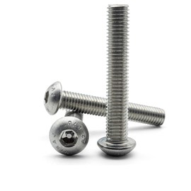 Hippo Hardware (#10 X 7/16") UNC Allen Socket Button Head Screws A2 Stainless Steel Imperial Bolts (Pack of 5)