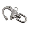 Swivel Eye Snap Shackle for Boat Rigging Sailing Boat Marine 316 Stainless Steel Pack-of-2, 87mm