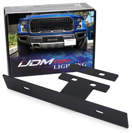 iJDMTOY No-Drill OEM Tow Hook Ring Mount Front License Plate Relocator Bracket Compatible with 2017-2020 and 2021-up Ford Raptor