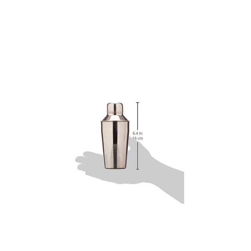 Winco 3-Piece Cocktail Shaker Set, 10-Ounce,Stainless Steel,Medium