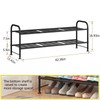 LINZINAR Shoe Rack 2 Tier Storage Organizer for Closet Entryway