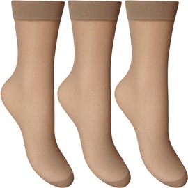 Ladies Silky Soft, Sheer & Durable Smooth Knit Everyday Anklets (3 Pairs Multi Pack)