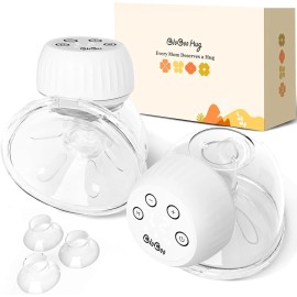 BIOBOO Hug Double Wearable Breast Pump- White, New Sealed 24mm, 2 Pack