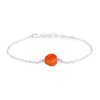 Carnelian Raw Bracelet in Sterling Silver