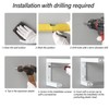 60cm Bathroom Wall Mounted Storage Shelf Punch Free Wall Mounted