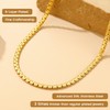 Gold Box Chain Necklace 4mm 6mm 30 Inch Stailess Steel