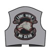 Lone Wolf - No Club XXL Sew-On Badge / Iron-On