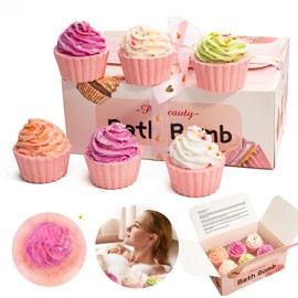 CHSEEO Badekugeln Geschenkset, 6 PCS Badebomben Aromatherapie für Kinder Frauen, Geburtstags Weihnachtsgeschenke, zur Selbstpflege und Körperwiederherstellung, Duschdampfer