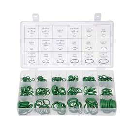 VBGURR 270 Pieces O Ring Assortment Sealing Rings Set, 18 Sizes, O-Ring Assortment Sealing Ring for Air Conditioning, Car, Vehicle Repair (Green)