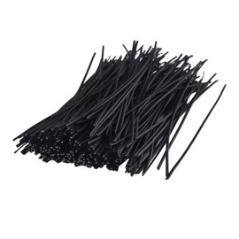 Sunmns Sunmns 250 Piece Metallic Twist Cable Cord Wire Ties Reusable Fastening (6 Inch, Black)