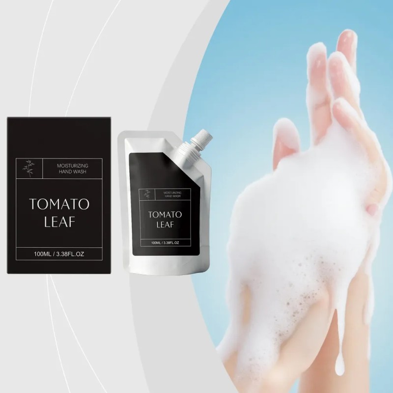 Jabón Hidratante Para Manos Con Hojas De Tomate: Limpia Suav