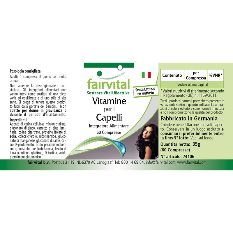 Fairvital Hair Vitamins Tablets - Hair Vital - High Dose