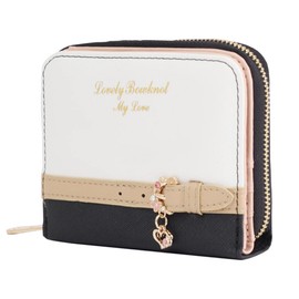 Barsado Women's Bi-Fold Wallet, Compact, Kids, Girls, Kids Wallet, Mini Wallet, Elementary School Students, Coin Purse, Coin Case, Card Case, Multi-functional, Short Wallet, Black