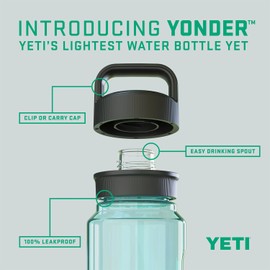 YETI Yonder 750 ml/25 oz Water Bottle with Yonder Chug Cap, Seafoam