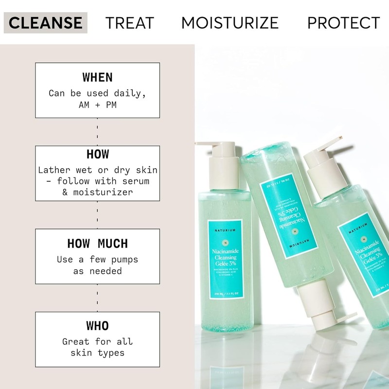 Naturium Niacinamide Cleansing Gelée 3% Plus Hyaluronic Acid & Vitamin