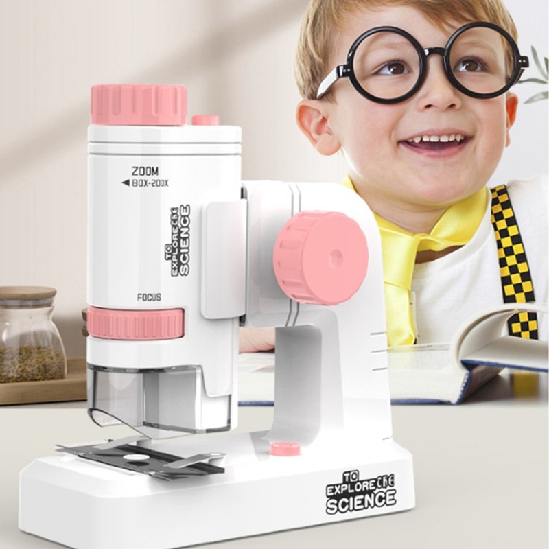Microscope for Kids Portable Microscope Science Kit with LED Light