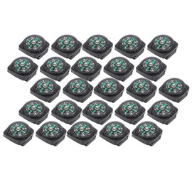 Safe Black Plastic Umbrella Rope Compass Survival Tool for Outdoor, Pack of 25Pcs, Small and Beautiful, Easy to Carry